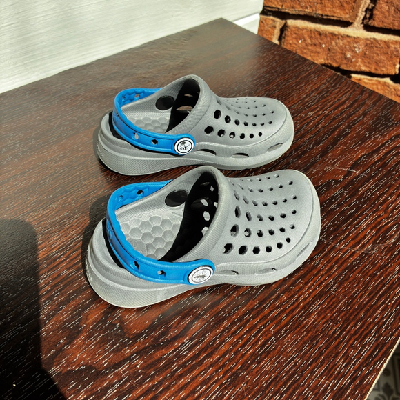 Joybees - Kid's Active Clog - Charcoal / Sport Blue-Size 6/7 Croc style - Picture 3 of 6